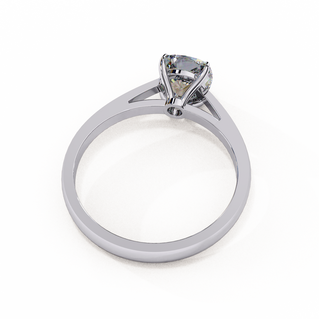 Cushion Cut Lab Grown Diamond Engagement Ring | Solitaire in Yellow Gold | Ethical & Sustainable Brilliance