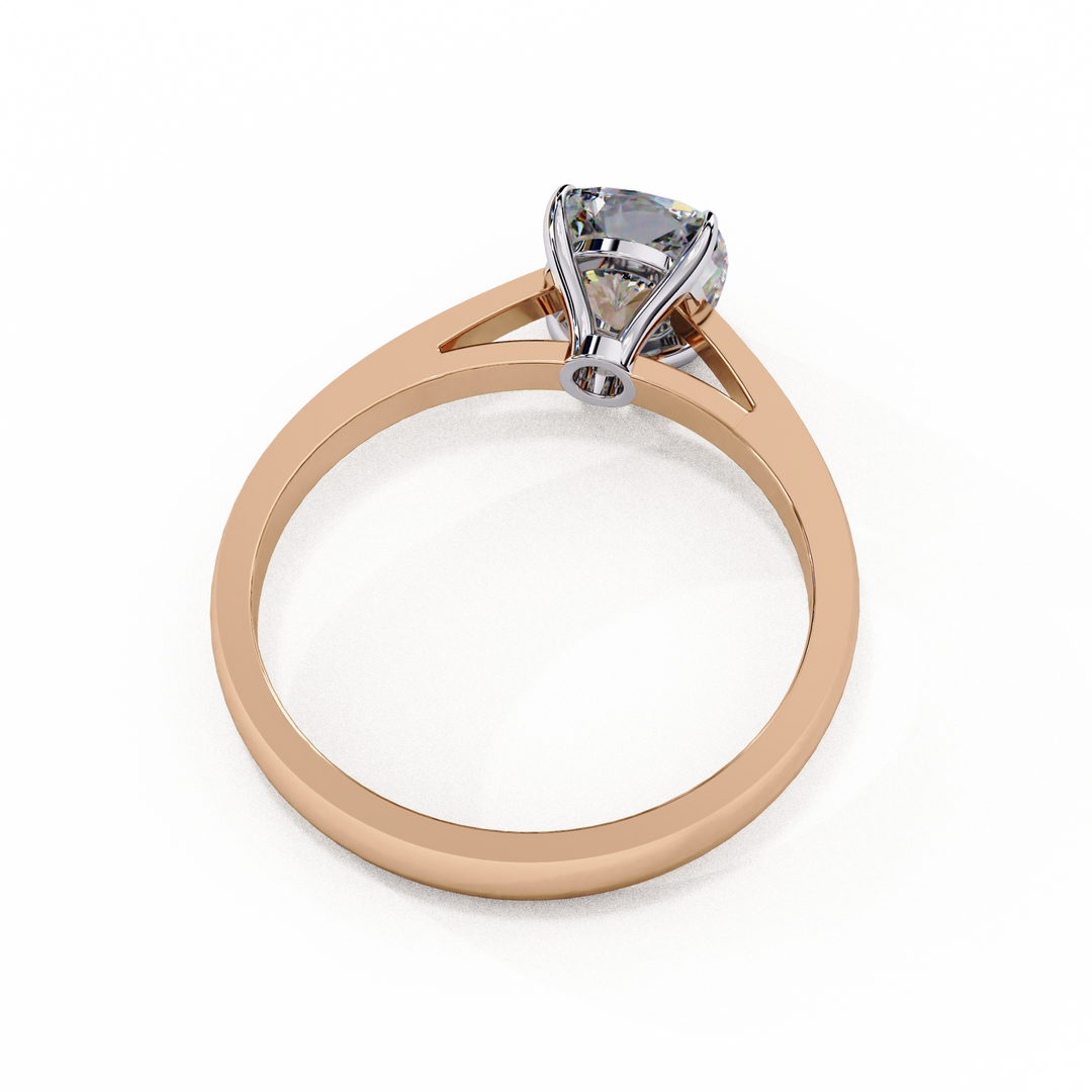 Cushion Cut Lab Grown Diamond Engagement Ring | Solitaire in Yellow Gold | Ethical & Sustainable Brilliance