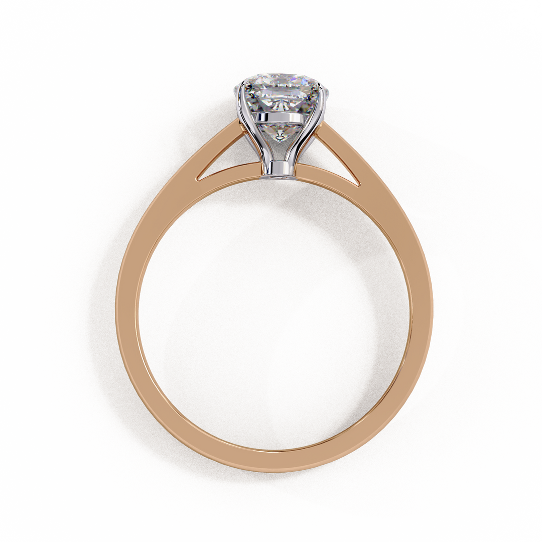 Cushion Cut Lab Grown Diamond Engagement Ring | Solitaire in Yellow Gold | Ethical & Sustainable Brilliance