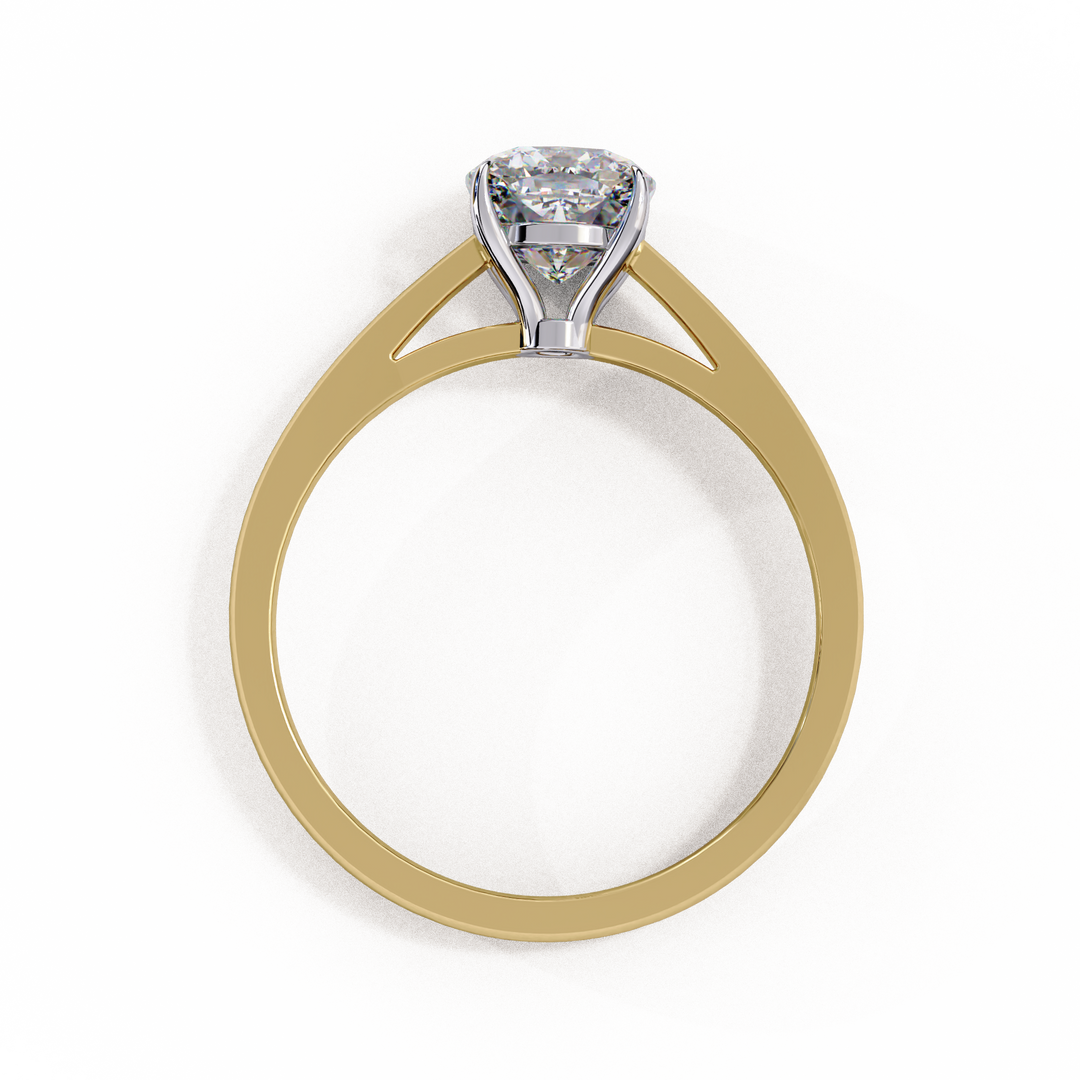 Cushion Cut Lab Grown Diamond Engagement Ring | Solitaire in Yellow Gold | Ethical & Sustainable Brilliance