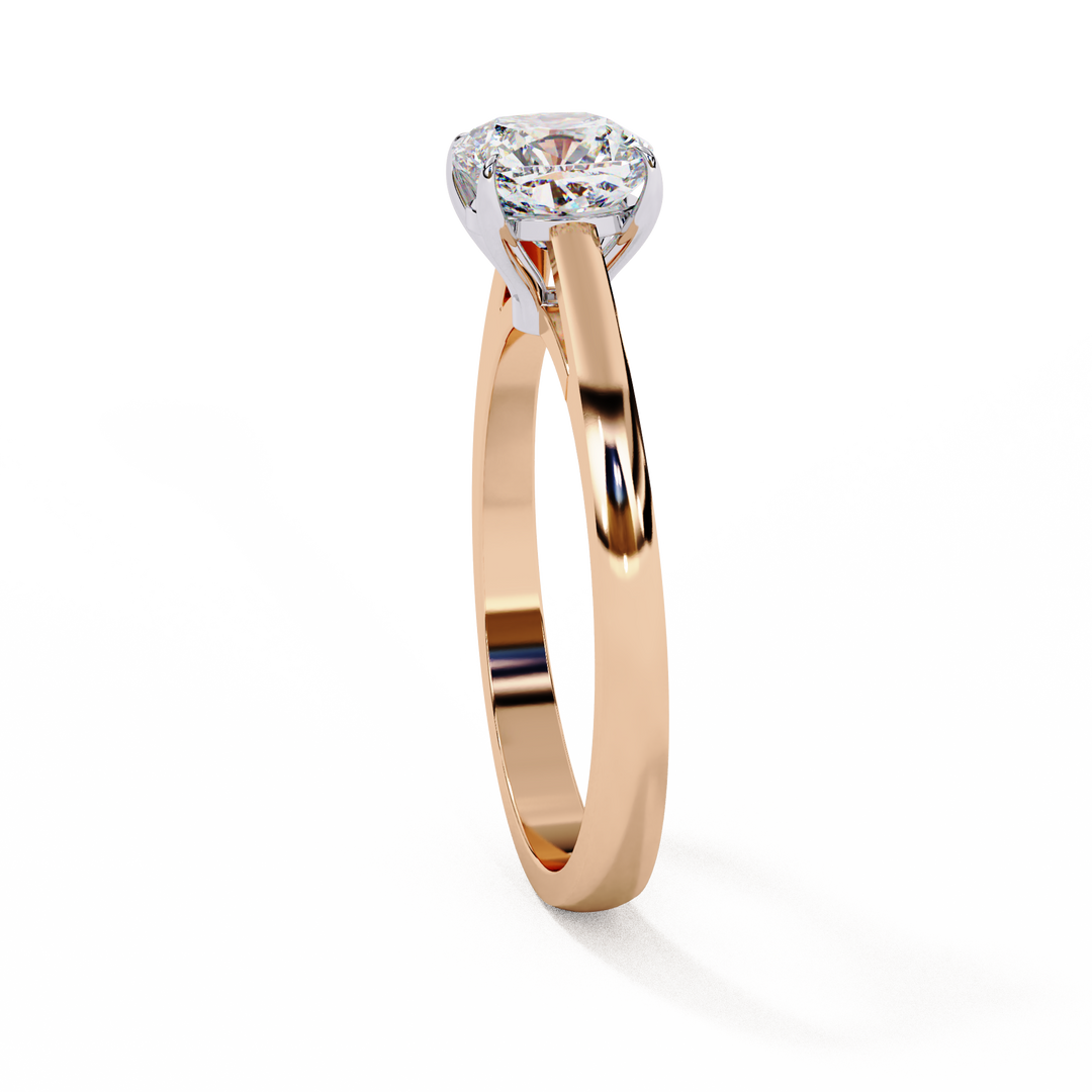 Cushion Cut Lab Grown Diamond Engagement Ring | Solitaire in Yellow Gold | Ethical & Sustainable Brilliance