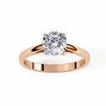 Load image into Gallery viewer, Cushion Cut Lab Grown Diamond Engagement Ring | Solitaire in Yellow Gold | Ethical &amp; Sustainable Brilliance
