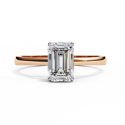 Emerald Cut Lab Grown Diamond Engagement Ring | Classic Solitaire Ethical Diamond Ring