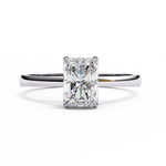 Load image into Gallery viewer, Radiant Cut Moissanite Engagement Ring | Classic Solitaire Ethical Bridal Ring

