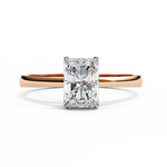 Load image into Gallery viewer, Radiant Cut Moissanite Engagement Ring | Classic Solitaire Ethical Bridal Ring
