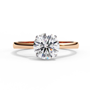Round Cut Lab Grown Diamond Solitaire Engagement Ring | Classic Ethical Bridal Jewelry | 18K Gold & Platinum