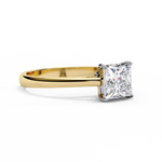 Load image into Gallery viewer, Princess Cut Moissanite Engagement Ring | Classic Solitaire in White Gold | Ethical &amp; Affordable Alternative to Diamond
