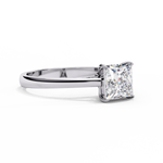 Load image into Gallery viewer, Princess Cut Moissanite Engagement Ring | Classic Solitaire in White Gold | Ethical &amp; Affordable Alternative to Diamond
