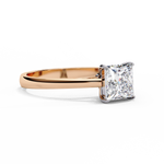 Load image into Gallery viewer, Princess Cut Moissanite Engagement Ring | Classic Solitaire in White Gold | Ethical &amp; Affordable Alternative to Diamond
