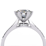 Load image into Gallery viewer, Round Cut Lab Grown Diamond Solitaire Engagement Ring | Classic 6-Prong Bridal Ring | 18K Gold &amp; Platinum
