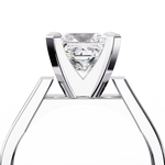 Load image into Gallery viewer, Princess Cut Moissanite Solitaire Engagement Ring | Classic 4-Prong Setting | 18K Gold &amp; Platinum (Copy)
