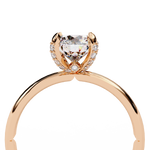 Load image into Gallery viewer, Round Cut Moissanite Engagement Ring | Classic 4-Prong Solitaire | Ethical &amp; Sustainable Bridal Jewelry
