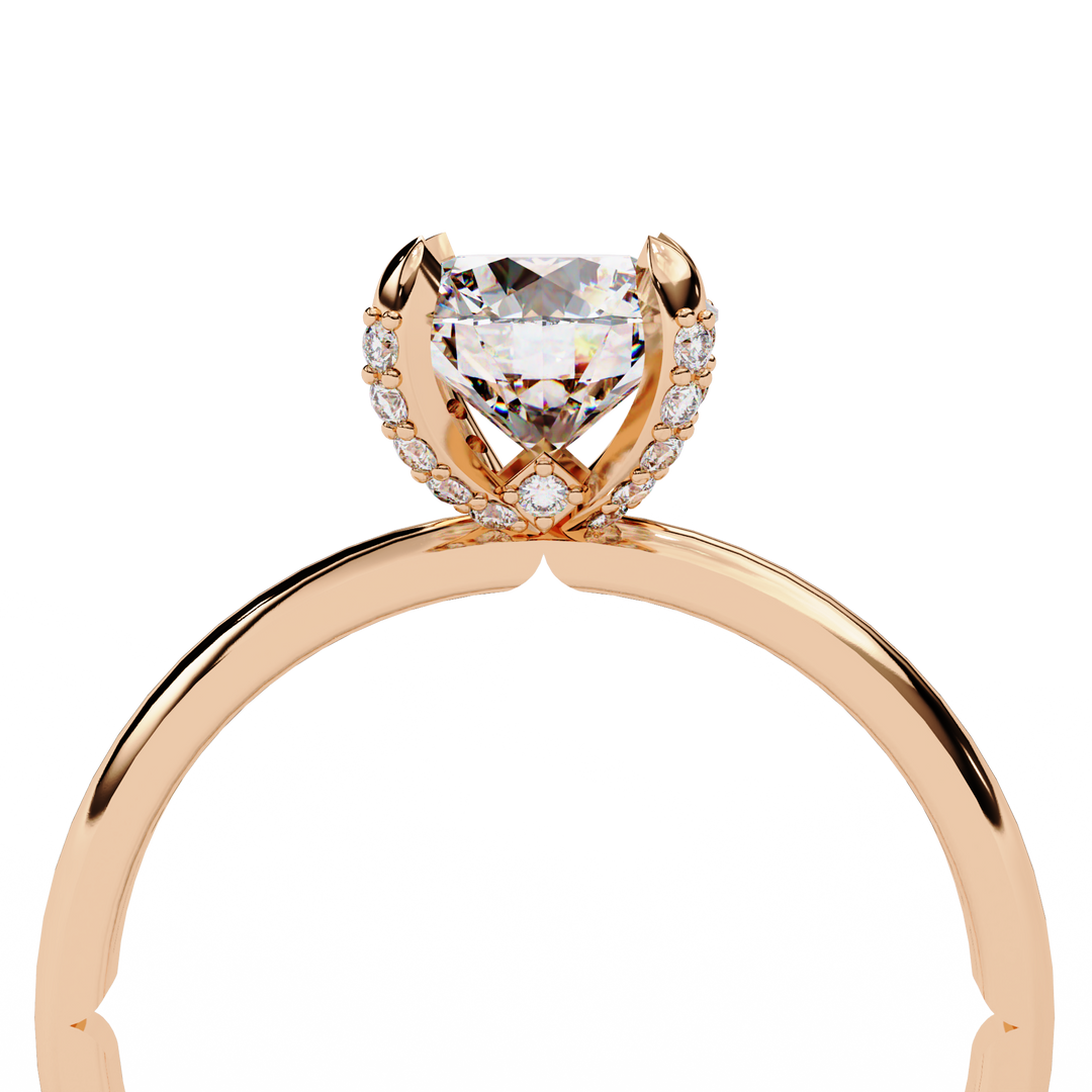 Round Cut Moissanite Engagement Ring | Classic 4-Prong Solitaire | Ethical & Sustainable Bridal Jewelry