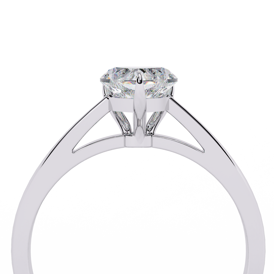 Heart Cut Lab Grown Diamond Engagement Ring | Solitaire White Gold Ring | Ethical & Sustainable Love