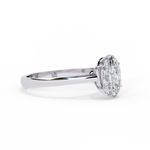 Load image into Gallery viewer, Oval Cut Moissanite Engagement Ring | Classic Solitaire White Gold Ring | Ethical &amp; Affordable
