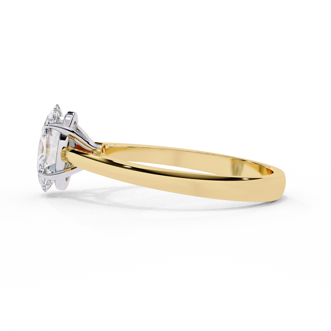 Oval Cut Moissanite Engagement Ring | Classic Solitaire White Gold Ring | Ethical & Affordable
