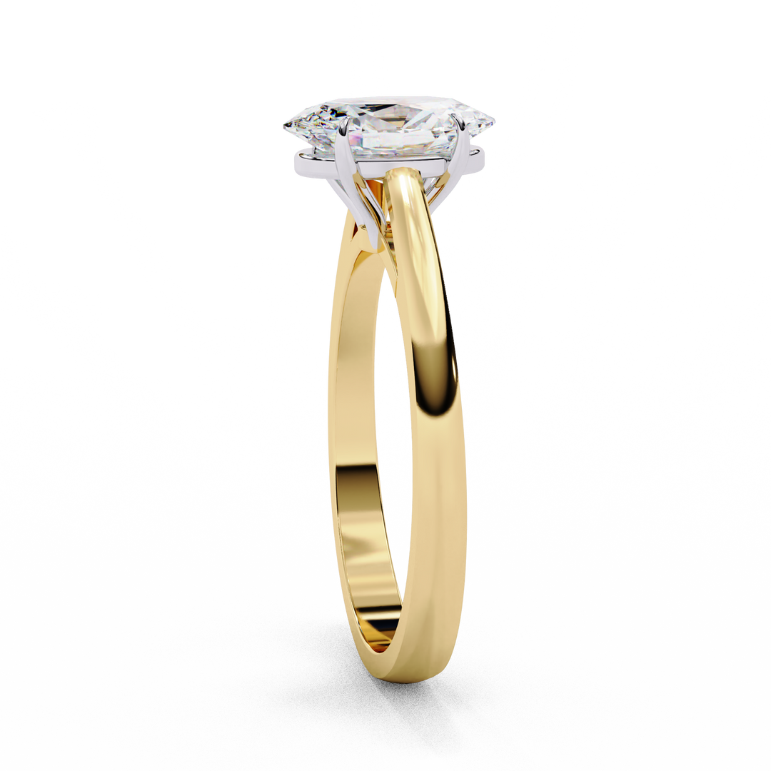 Oval Cut Moissanite Engagement Ring | Classic Solitaire White Gold Ring | Ethical & Affordable