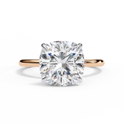 Cushion Cut Lab-Grown Diamond Engagement Ring with Hidden Halo | Rose Gold Solitaire | Sustainable Luxury Ring
