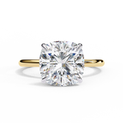 Cushion Cut Moissanite Engagement Ring with Hidden Halo | Rose Gold Solitaire | Ethical & Affordable Luxury