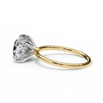 Load image into Gallery viewer, Cushion Cut Moissanite Engagement Ring with Hidden Halo | Rose Gold Solitaire | Ethical &amp; Affordable Luxury
