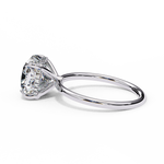 Load image into Gallery viewer, Cushion Cut Moissanite Engagement Ring with Hidden Halo | Rose Gold Solitaire | Ethical &amp; Affordable Luxury
