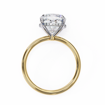 Load image into Gallery viewer, Cushion Cut Moissanite Engagement Ring with Hidden Halo | Rose Gold Solitaire | Ethical &amp; Affordable Luxury
