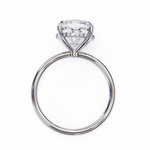 Load image into Gallery viewer, Cushion Cut Moissanite Engagement Ring with Hidden Halo | Rose Gold Solitaire | Ethical &amp; Affordable Luxury
