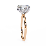 Load image into Gallery viewer, Cushion Cut Moissanite Engagement Ring with Hidden Halo | Rose Gold Solitaire | Ethical &amp; Affordable Luxury
