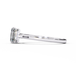 Load image into Gallery viewer, Emerald Cut Lab Grown Diamond Engagement Ring | Baguette Side Stones
