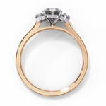 Load image into Gallery viewer, Radiant Cut Moissanite Engagement Ring with Baguette Side Stones
