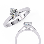 Load image into Gallery viewer, Heart Cut Lab Grown Diamond Engagement Ring | Solitaire White Gold Ring | Ethical &amp; Sustainable Love
