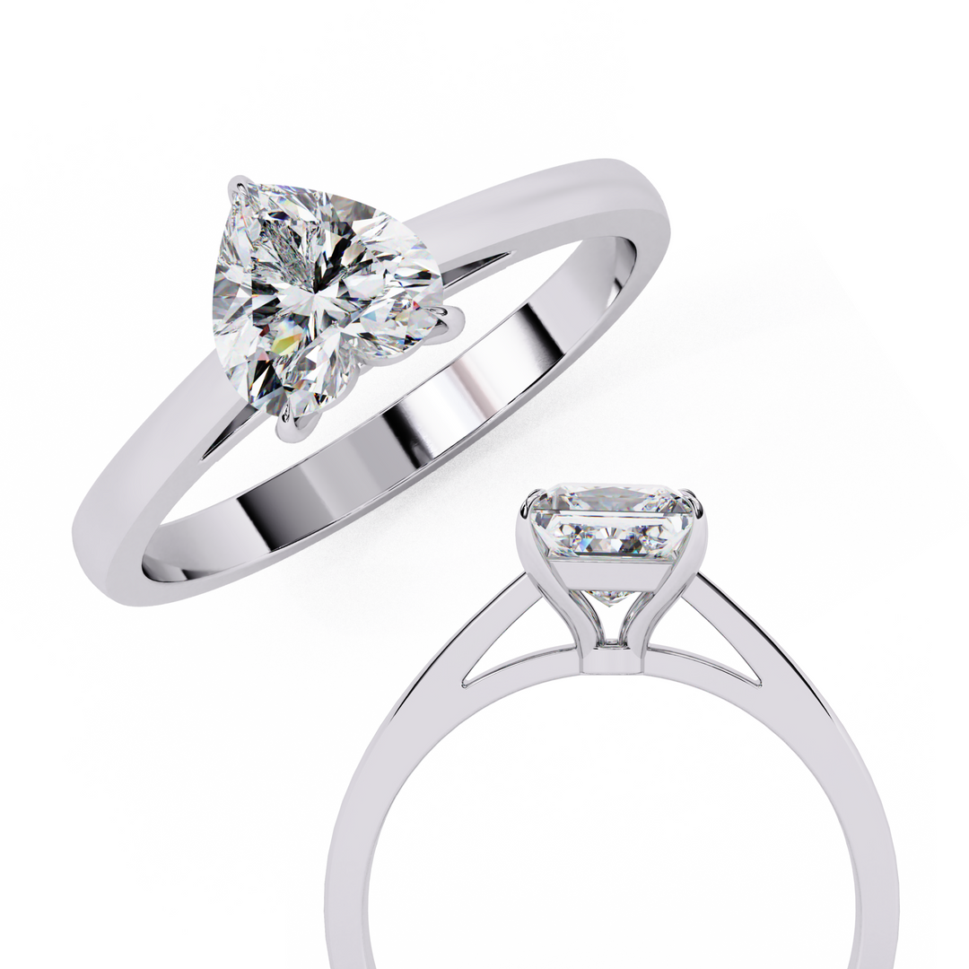 Heart Cut Lab Grown Diamond Engagement Ring | Solitaire White Gold Ring | Ethical & Sustainable Love