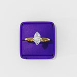 Load and play video in Gallery viewer, Solitaire Marquise Cut Moissanite Engagement Ring
