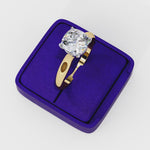 Load and play video in Gallery viewer, Solitaire Cushion Cut Moissanite Engagement Ring

