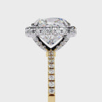 Load and play video in Gallery viewer, Cushion Cut Lab Grown Diamond Engagement Ring With Double Halo
