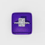 Load and play video in Gallery viewer, Radiat Cut Lab Grown Diamond Engagement Ring
