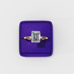 Load and play video in Gallery viewer, Solitaire Emerald Cut Moissanite Engagement Ring
