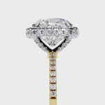 Load and play video in Gallery viewer, Cushion Cut Lab Grown Diamond Engagement Ring With Double Halo
