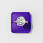 Load and play video in Gallery viewer, Cushion Cut Lab Grown Diamond Engagement Ring With Halo
