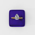 Load and play video in Gallery viewer, Solitaire Pear Cut Moissanite Engagement Ring
