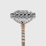 Load and play video in Gallery viewer, Radiant Cut Moissanite Engagement Ring with Pave Halo
