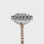 Load and play video in Gallery viewer, Radiant Cut Moissanite Engagement Ring with Pave Halo
