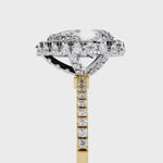 Load and play video in Gallery viewer, Pear Cut Lab Grown Diamond Engagement Ring With Double Halo
