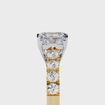 Load and play video in Gallery viewer, Radiant Cut Moissanite Engagement Three Stone Ring
