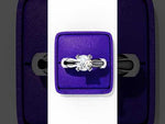 Load and play video in Gallery viewer, Round Cut Moissanite Engagement Ring | Classic Solitaire | Ethical &amp; Sustainable Bridal Jewelry
