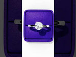 Load and play video in Gallery viewer, Round Cut Moissanite Solitaire Engagement Ring | Classic Sparkling Bridal Jewelry | 18K Gold &amp; Platinum
