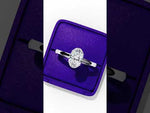 Load and play video in Gallery viewer, Oval Cut Moissanite Engagement Ring | Classic Solitaire White Gold Ring | Ethical &amp; Affordable
