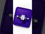 Load and play video in Gallery viewer, Emerald Cut Moissanite Engagement Ring | Classic Solitaire Ethical Moissanite Ring

