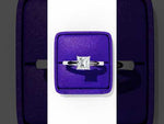 Load and play video in Gallery viewer, Princess Cut Moissanite Engagement Ring | Classic Solitaire in White Gold | Ethical &amp; Affordable Alternative to Diamond
