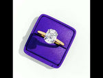 Load and play video in Gallery viewer, Solitaire Elongated Cushion Cut Lab Grown Diamond Engagement Ring

